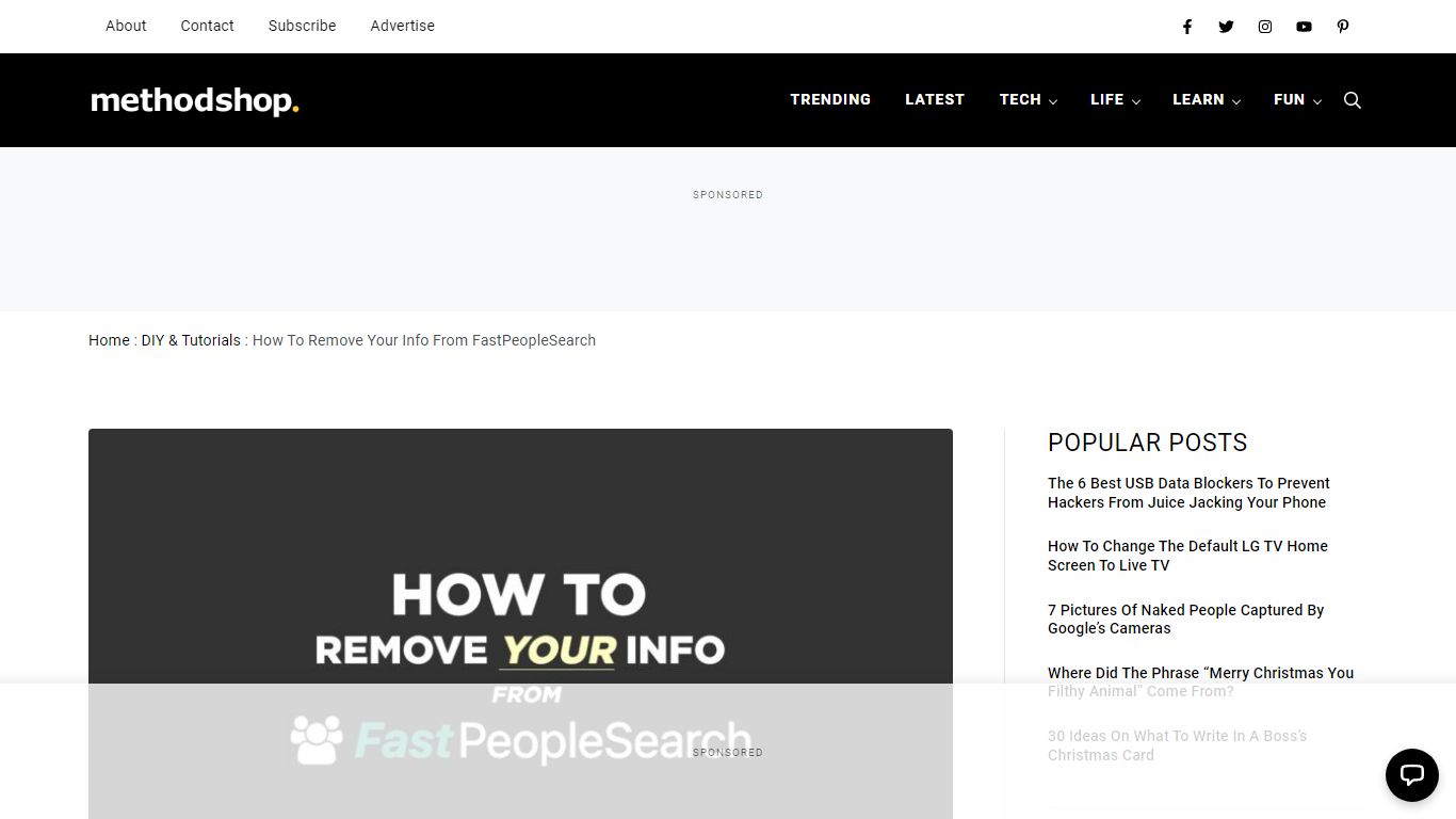 How To Remove Your Info From FastPeopleSearch - MethodShop